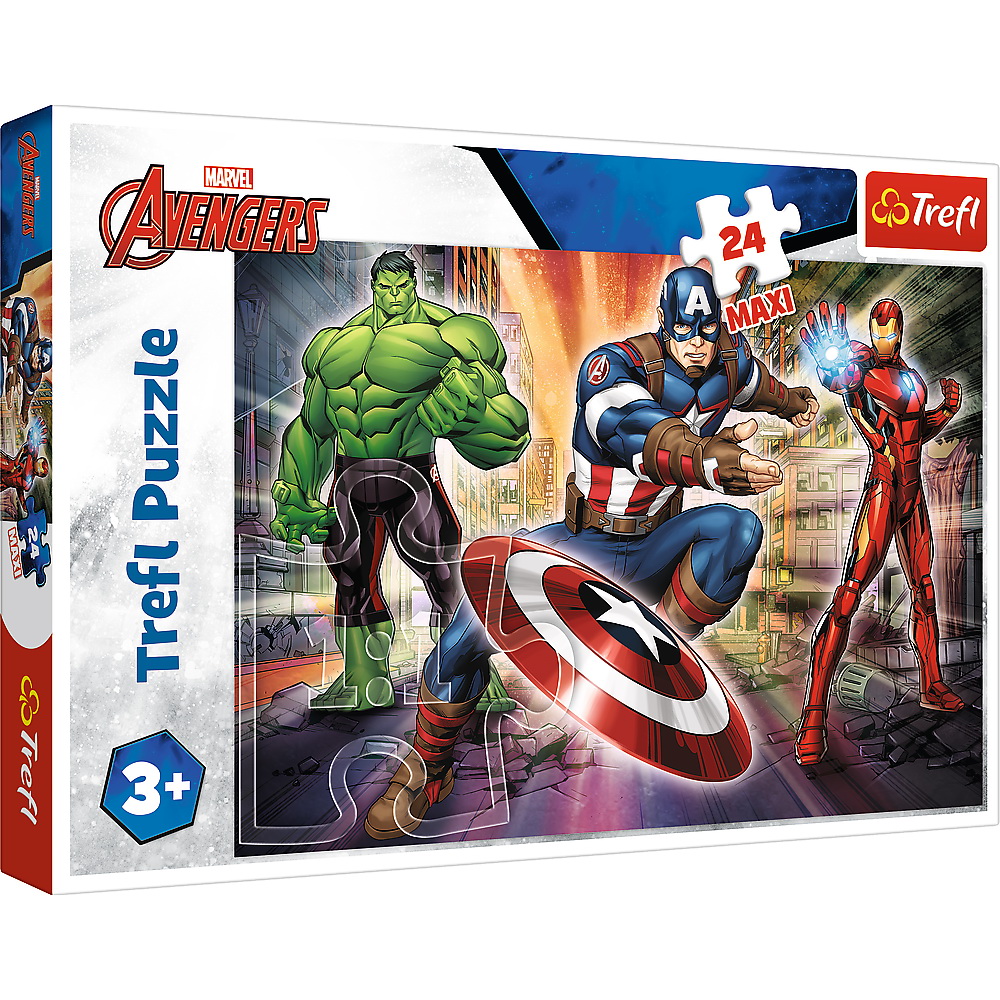 Puzzle Trefl 24 Maxi Avengers pentru copii 3+ cu eroi Marvel