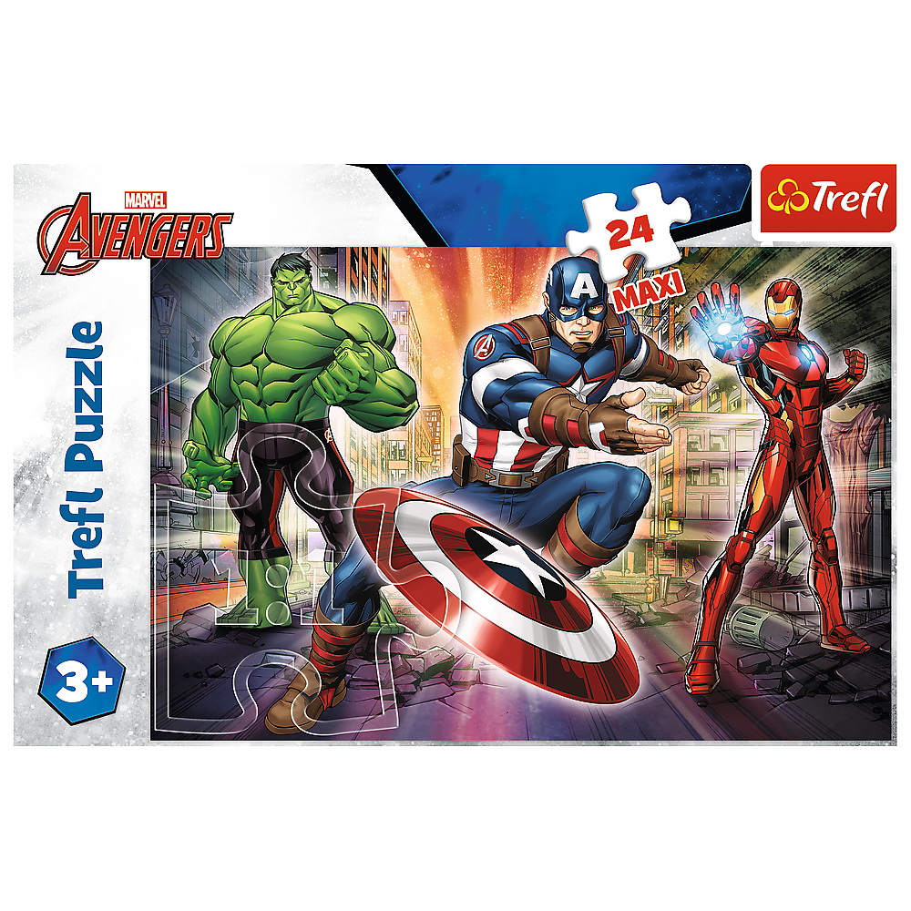 Puzzle Trefl 24 Maxi Avengers pentru copii 3+ cu eroi Marvel