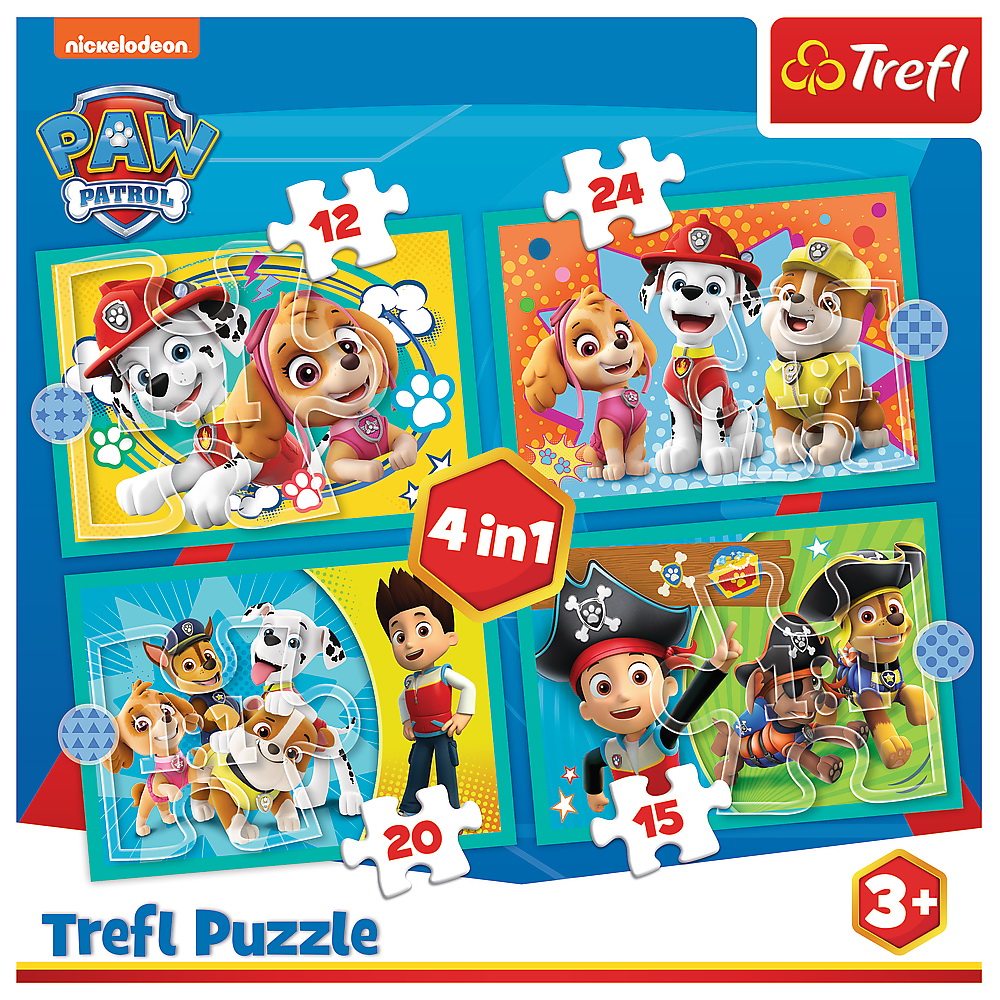 PUZZLE TREFL 4IN1 PATRULA CATELUSILOR