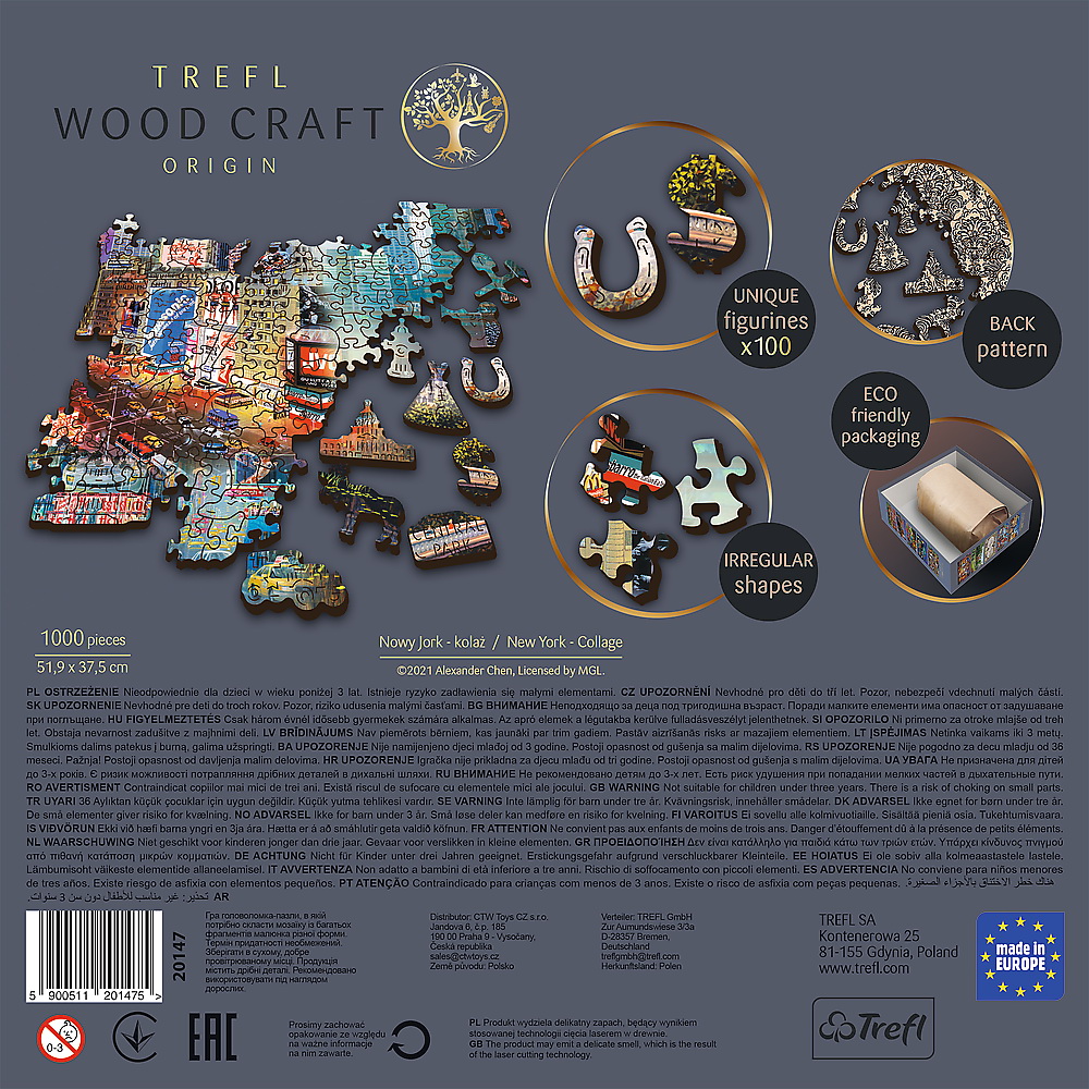 PUZZLE TREFL DIN LEMN 1000 PIESE NEW YORK