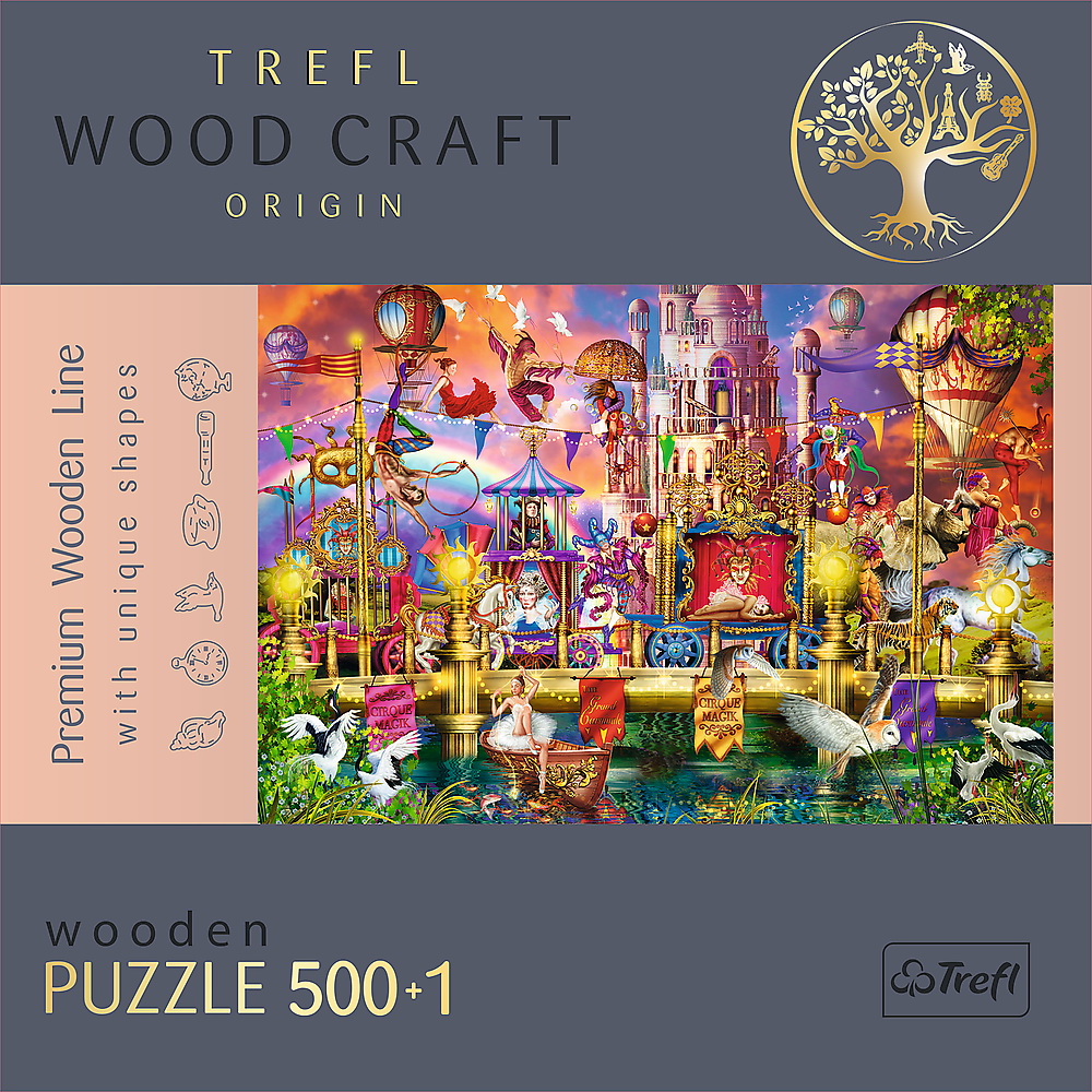 PUZZLE TREFL DIN LEMN 500+1 PIESE LUMEA MAGICA