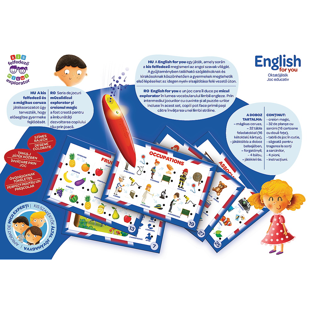 JOC EDUCATIV ENGLEZA PENTRU TINE CU CREION MAGIC