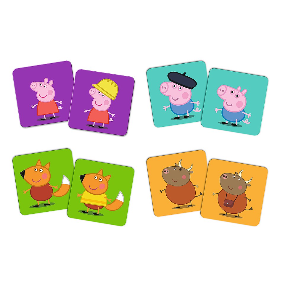 Joc de memorie Memos Classic Plus Peppa Pig, 36 piese, 3 ani+