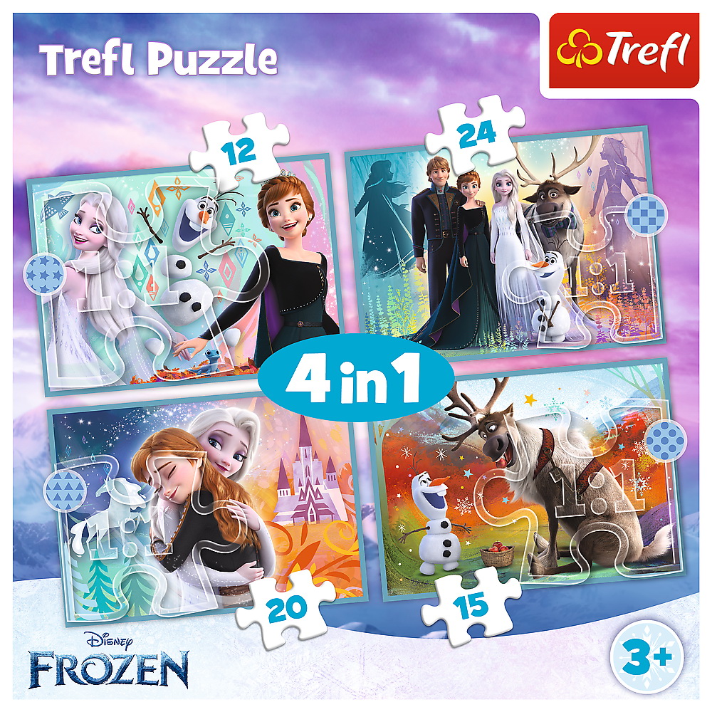 PUZZLE TREFL 4IN1 FROZEN 2 UIMITOAREA LUME DISNEY