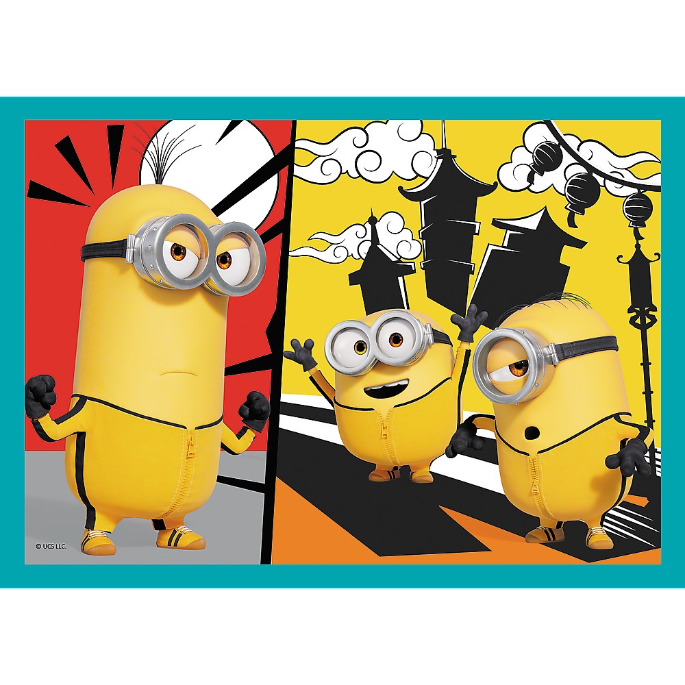PUZZLE TREFL MINIONS 4IN1 LUMEA FERICITA A MINIONILOR