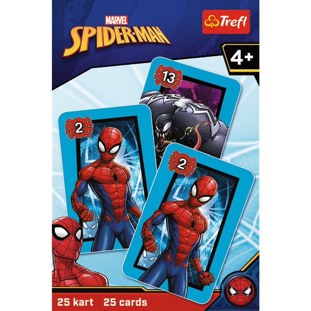 Joc de cărți Păcălici Spider-Man pentru copii 4+ Trefl, 25 cărți