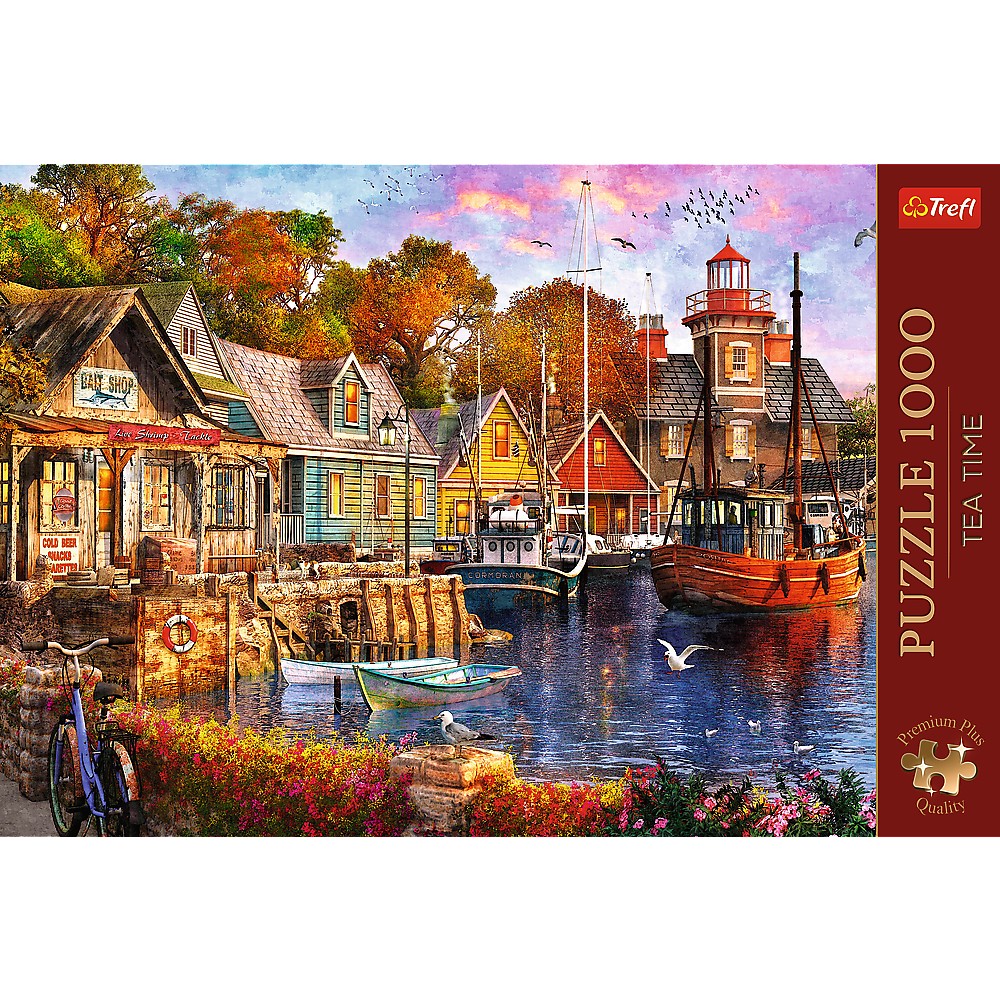 Puzzle Trefl 1000 piese Premium Plus Tea Time, Portul Minunat