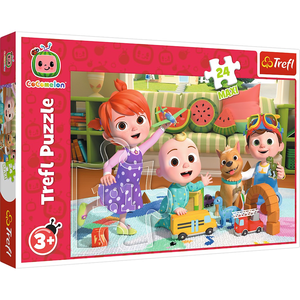 Puzzle Trefl CoComelon 24 piese maxi, Gata de aventură, 3+ ani