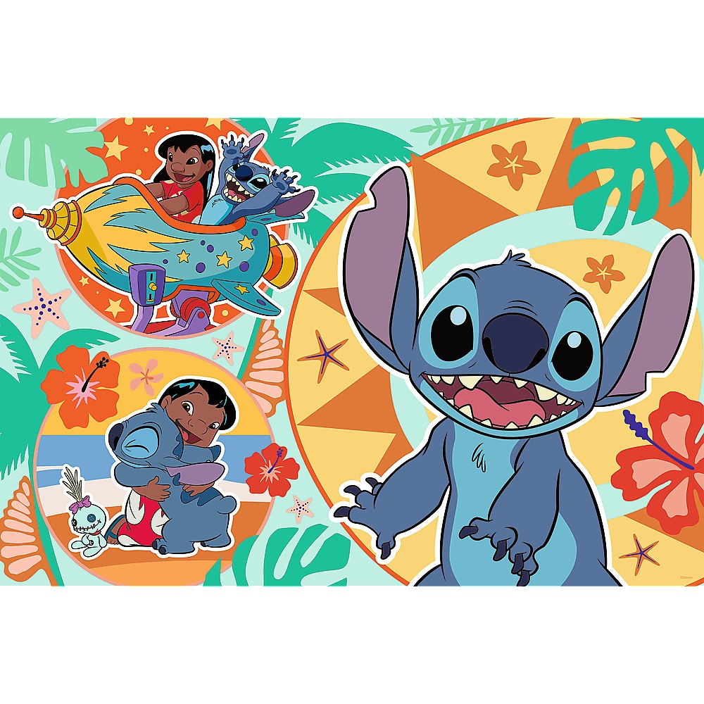 PUZZLE TREFL 24 MAXI STITCH ZIUA VESELA A LUI LILO SI STITCH
