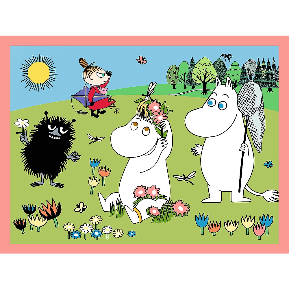 Puzzle Trefl 2 în 1 Memo Moomin pentru copii 3+ cu 24 memorii