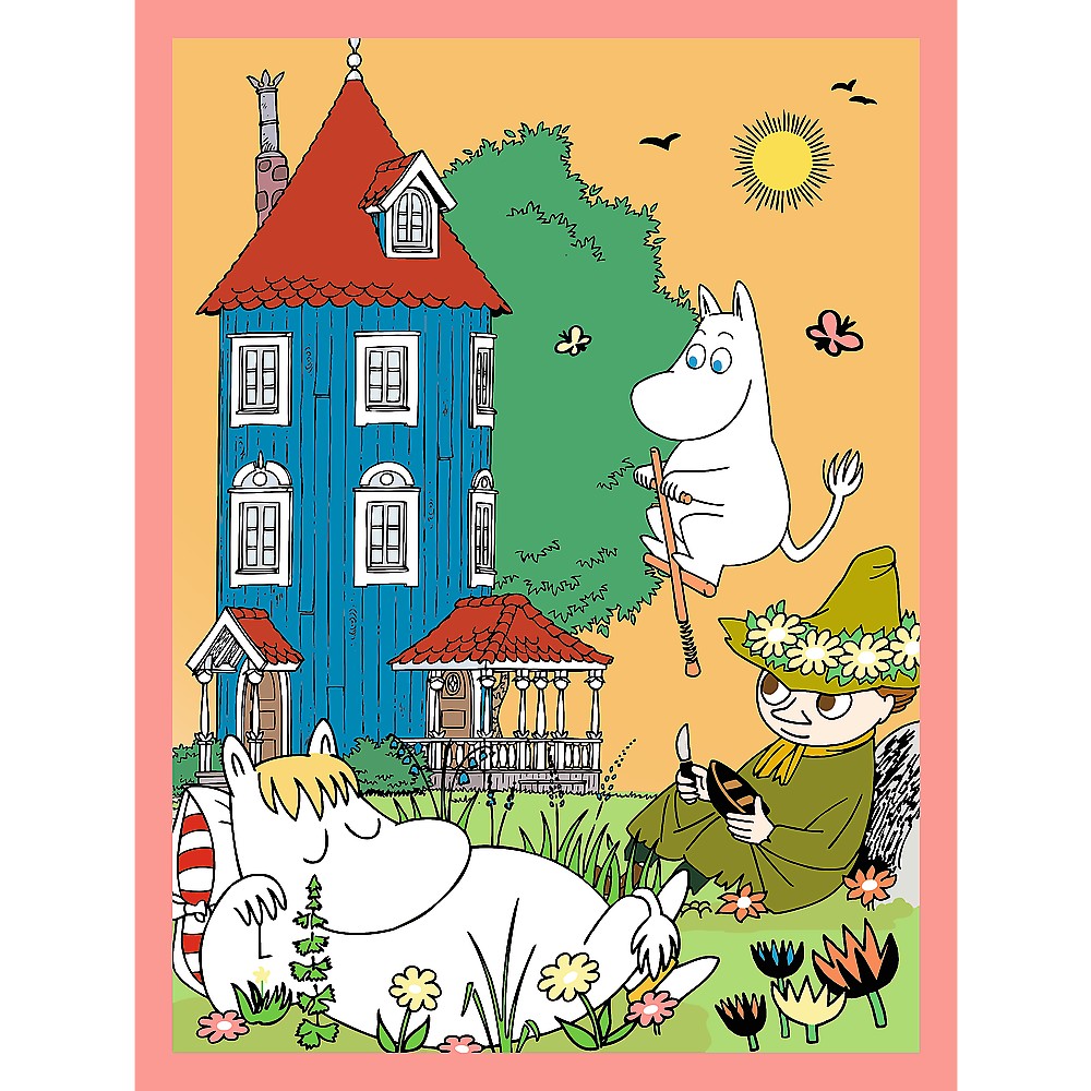 Puzzle Trefl 2 în 1 Memo Moomin pentru copii 3+ cu 24 memorii