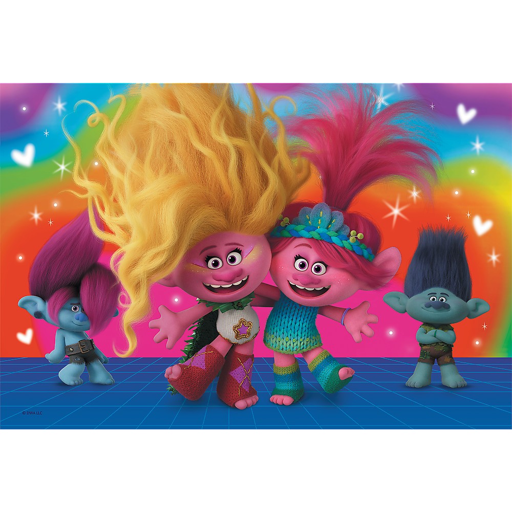 Puzzle Trefl Trolls, 60 piese, multicolor, pentru copii 4+ ani