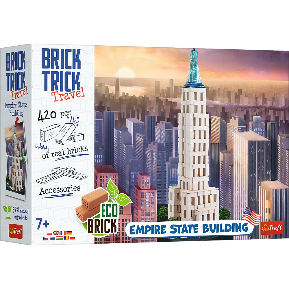 Set construcție Brick Trick XL Travel Empire State Building, 420 piese