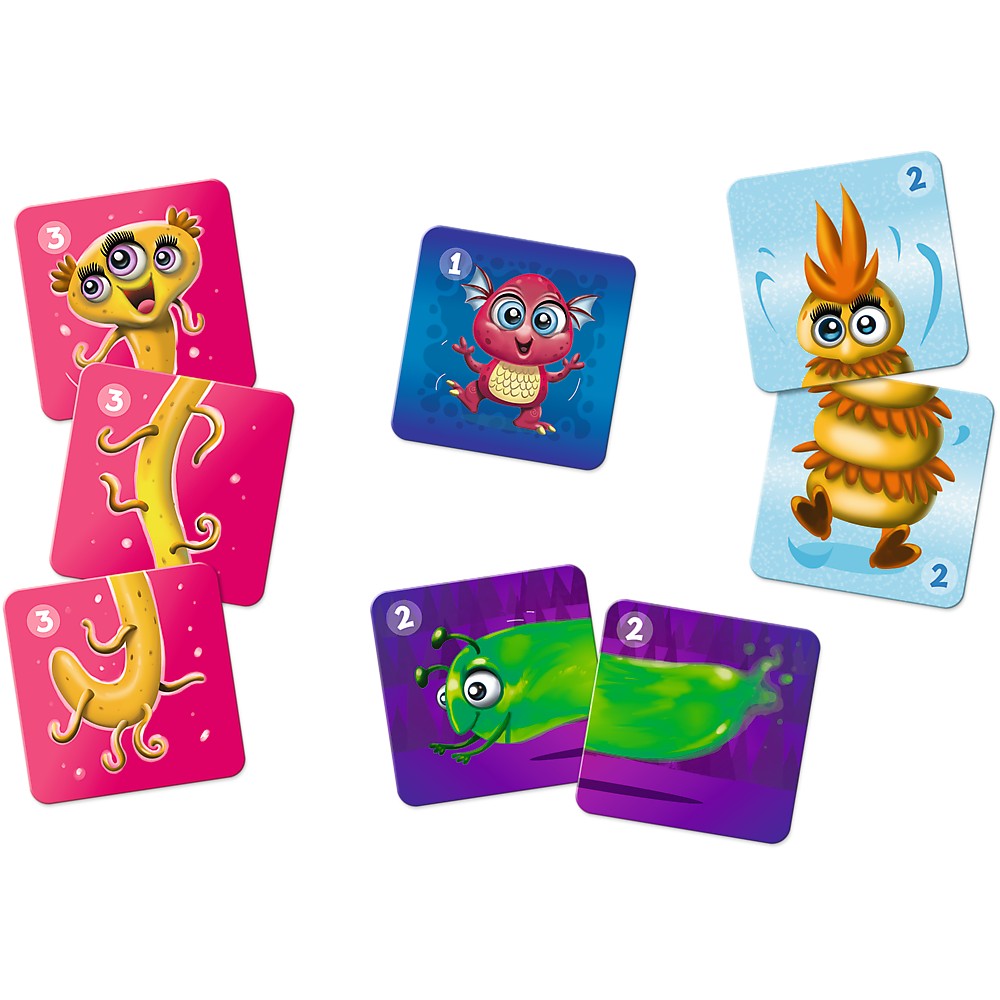 Joc de memorie Memos Classic Plus cu monstruleti draguti, 3+ ani