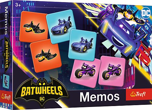 Joc de memorie Batwheels mini pentru copii 3+ TREFL