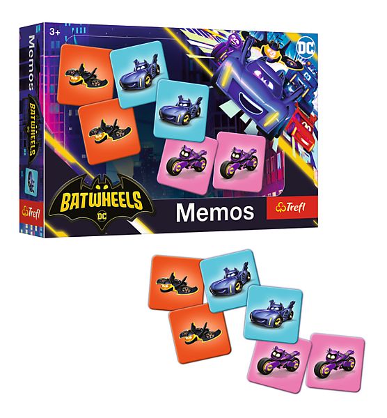 Joc de memorie Batwheels mini pentru copii 3+ TREFL