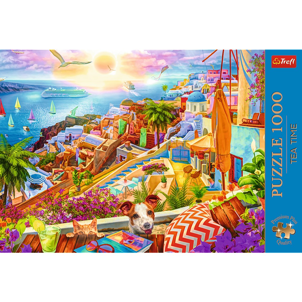 Puzzle 1000 piese Trefl Premium Plus Tea Time in Santorini
