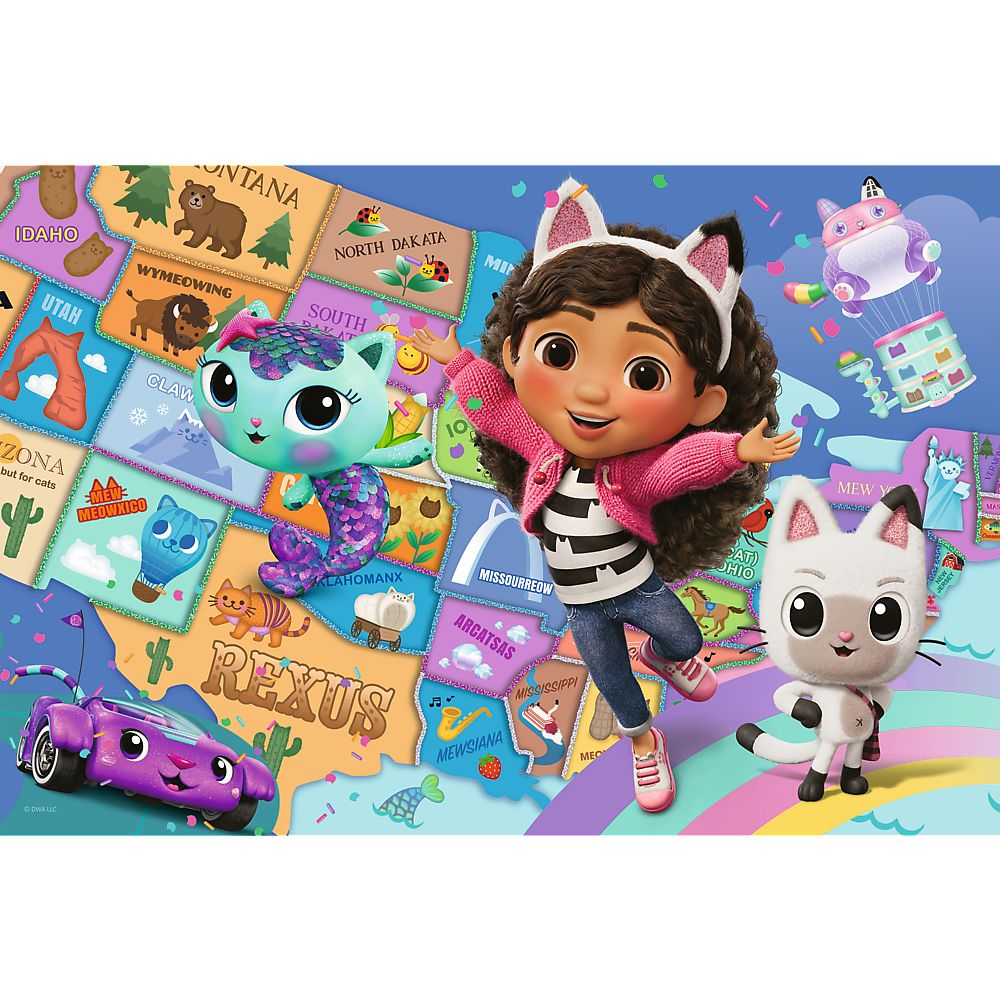 Puzzle Trefl 100 piese Gabby's Dollhouse - Prietenia lui Gabby, 5+