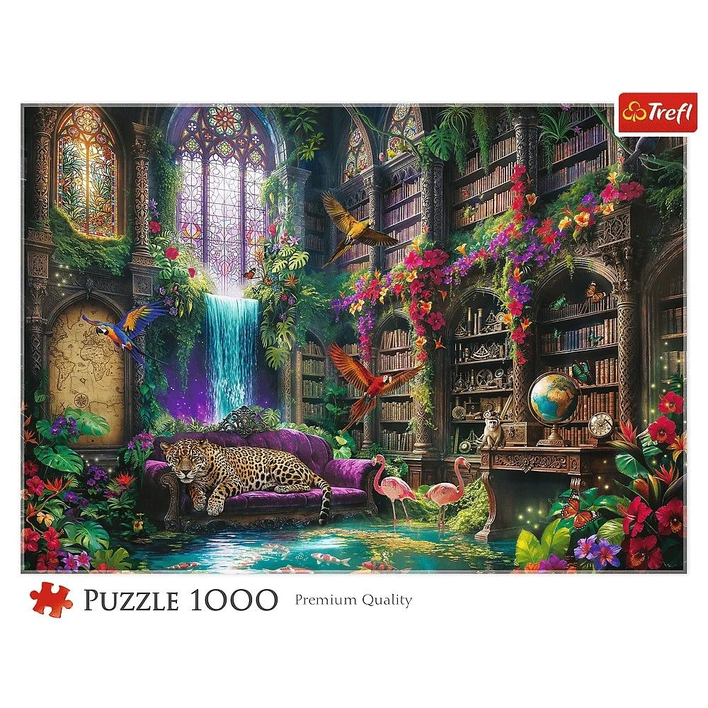 Puzzle Trefl 1000 piese Biblioteca Magică, multicolor, 12+ ani
