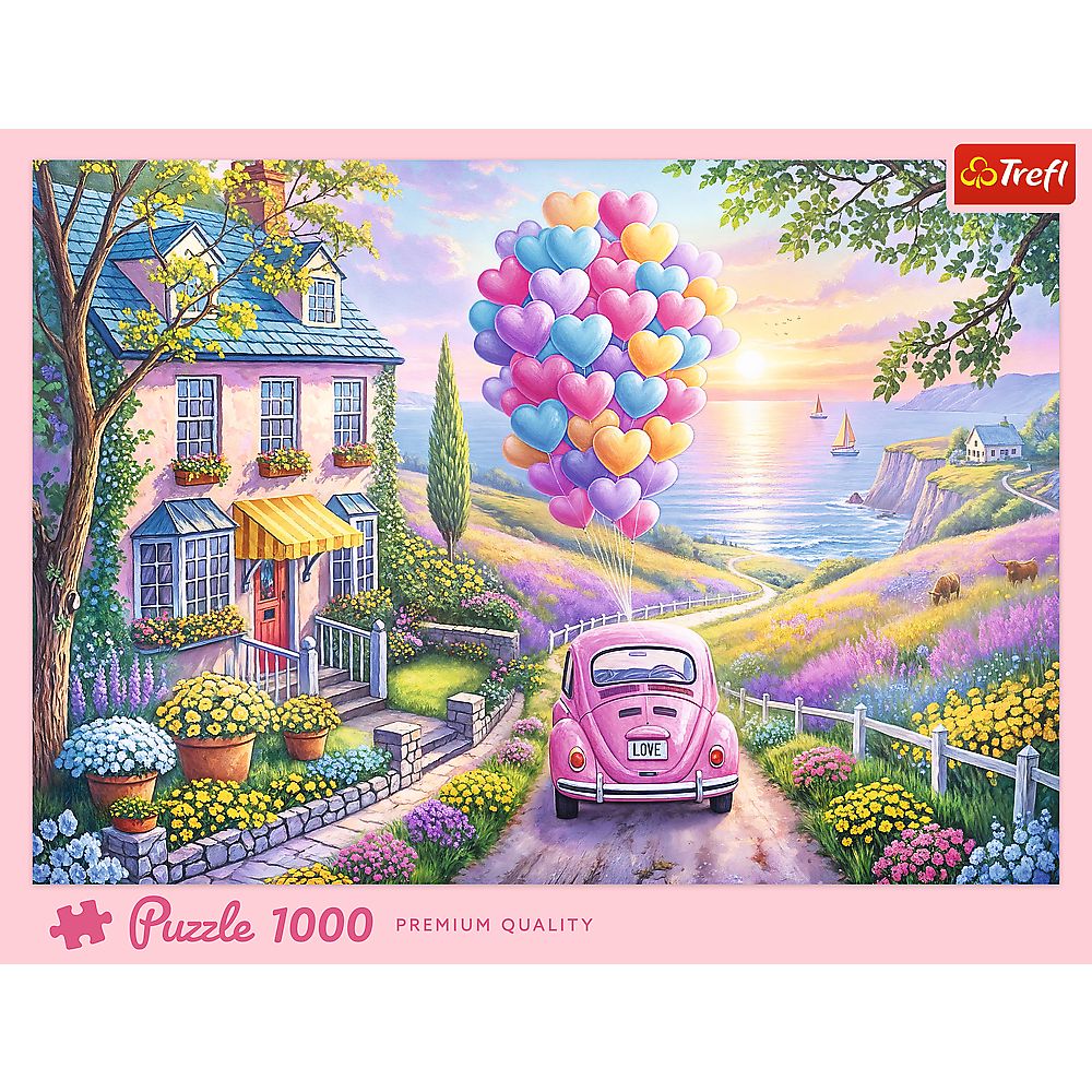Puzzle Trefl 1000 piese Calatorie romantica, multicolor, 12+ ani