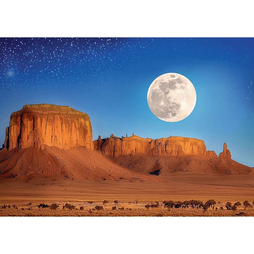 Puzzle Trefl 1000 piese Desert Moon, cu poster inclus