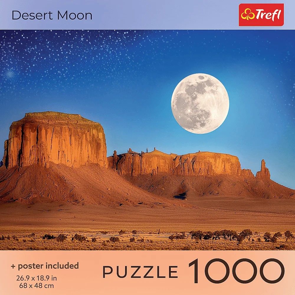 Puzzle Trefl 1000 piese Desert Moon, cu poster inclus