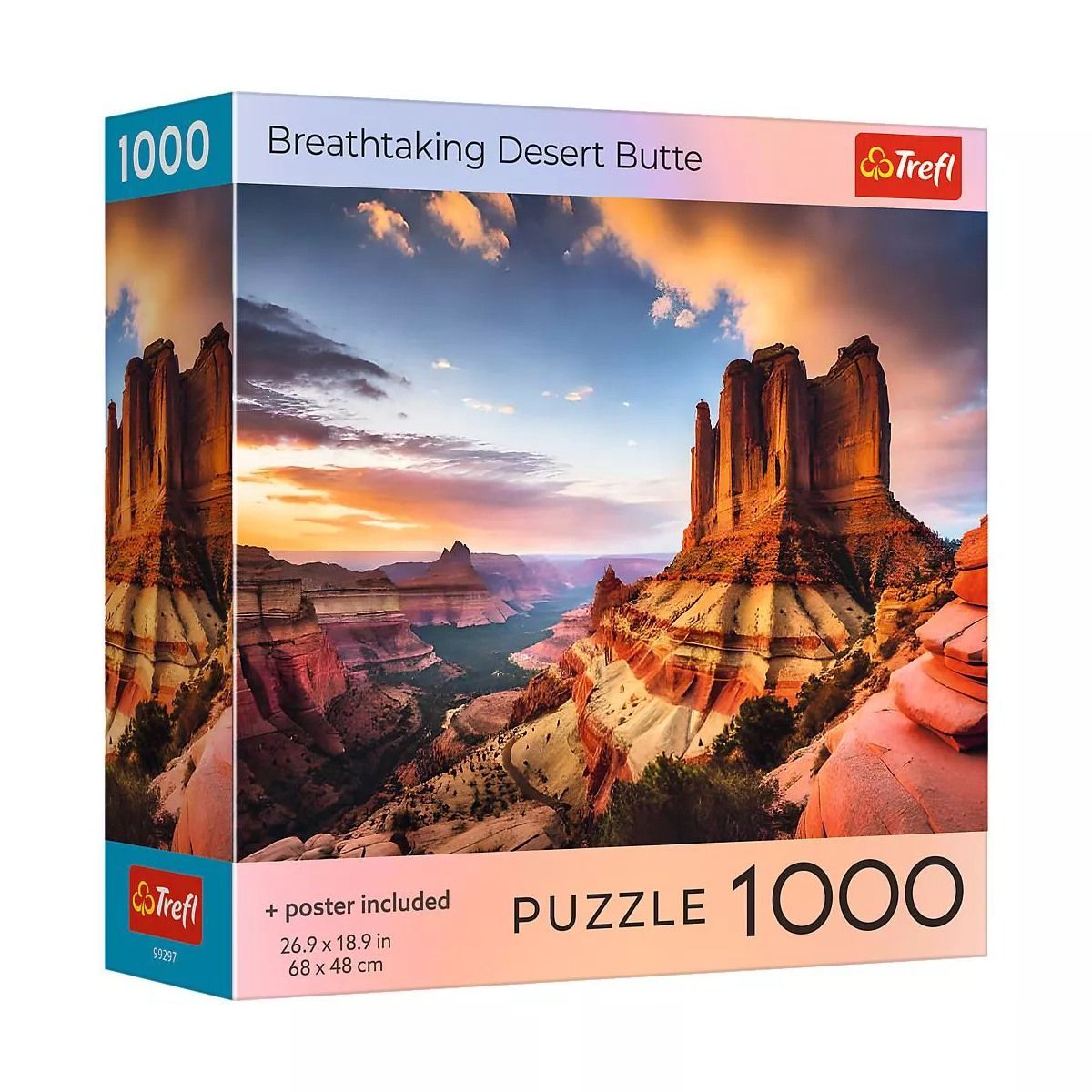 Puzzle Trefl 1000 piese Parcul National Zion, cu poster inclus