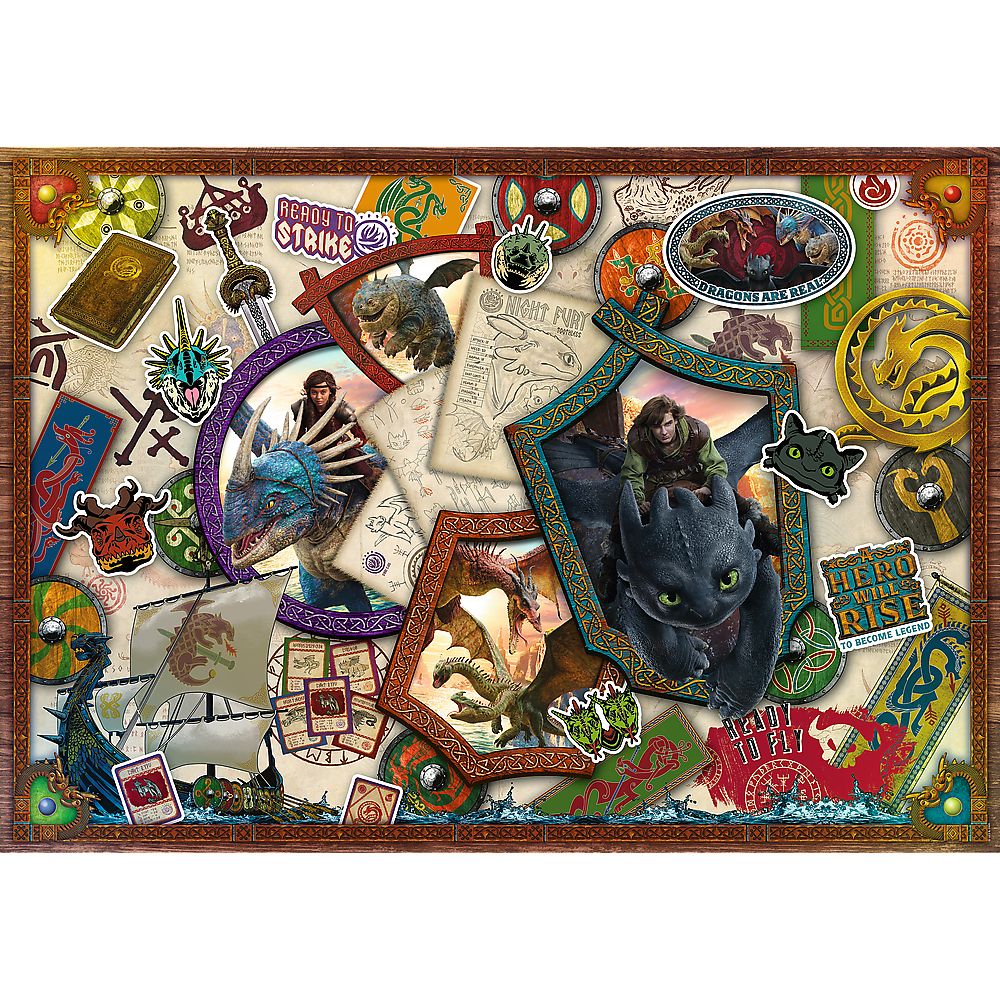 PUZZLE TREFL 1000 CUM SA ITI DRESEZI DRAGONUL EROII