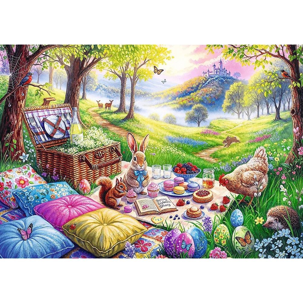 Puzzle Trefl 1000 piese Picnic în pajiște, multicolor, 12+ ani