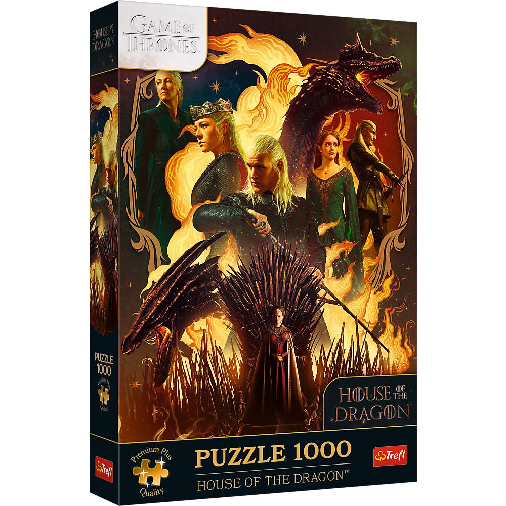 PUZZLE TREFL 1000 PREMIUM PLUS GAME OF THRONES CASA DRAGONULUI
