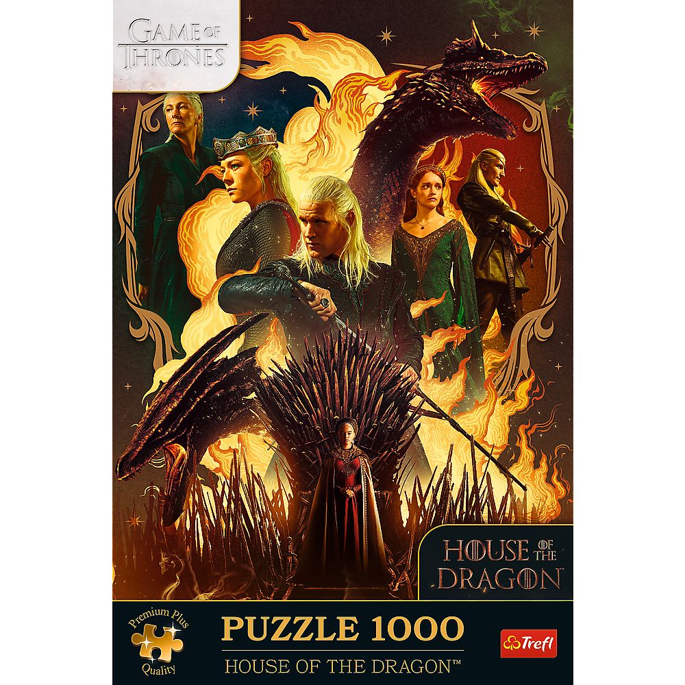PUZZLE TREFL 1000 PREMIUM PLUS GAME OF THRONES CASA DRAGONULUI