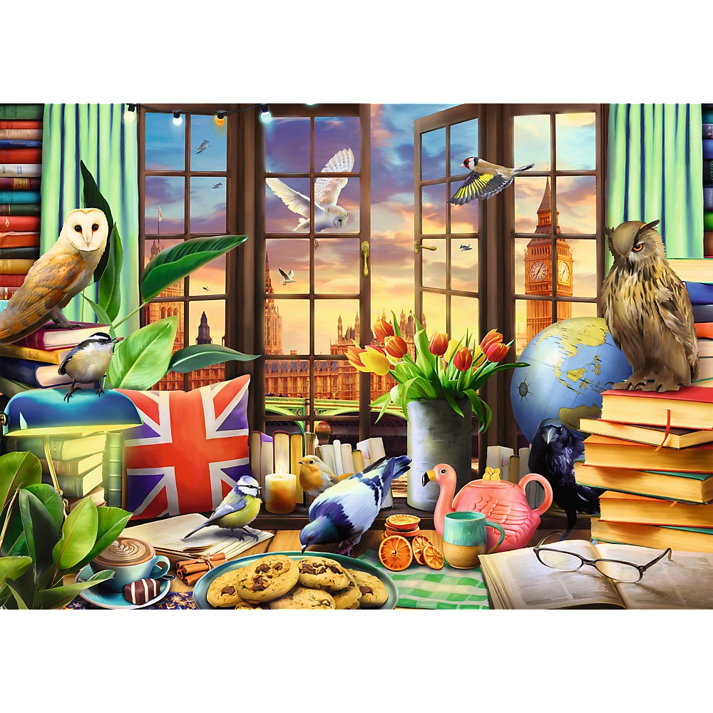 Puzzle Trefl 1000 piese Premium Plus Tea Time, tematica britanica