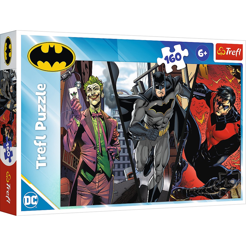 Puzzle Trefl Batman gata de actiune, 160 piese, 6+ ani