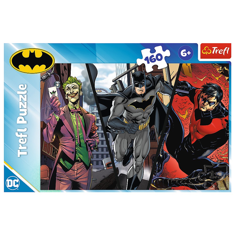 Puzzle Trefl Batman gata de actiune, 160 piese, 6+ ani