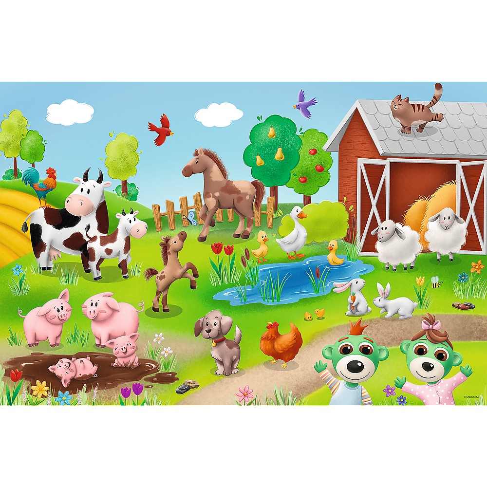 Puzzle Trefl 24 Maxi Animale la Fermă pentru copii 3+ ani