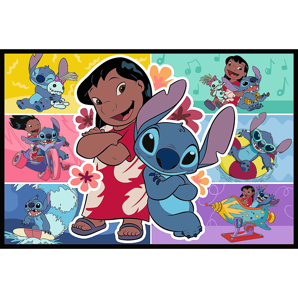 Puzzle Trefl 2x200 piese Disney Lilo si Stitch, Viata fericita