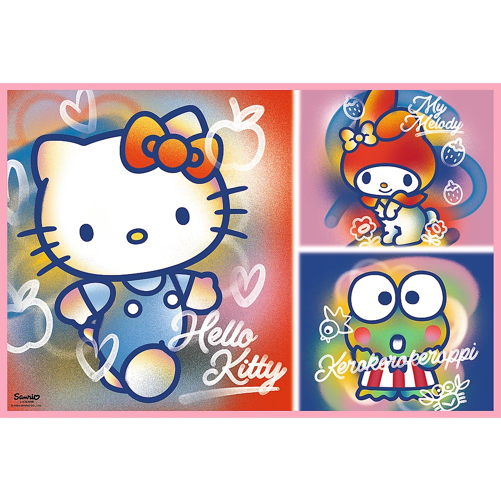 Puzzle Trefl 2x200 piese Hello Kitty și prietenii, multicolor, 7+ ani