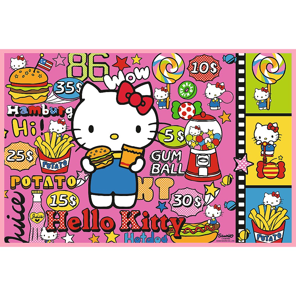 Puzzle Trefl 2x200 piese Hello Kitty și prietenii, multicolor, 7+ ani