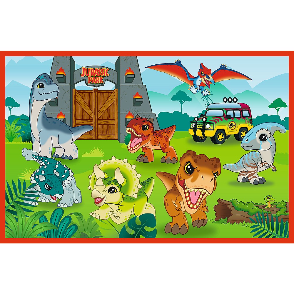 Puzzle copii Trefl Jurassic World Explorers, 2x24 piese, 4+ ani