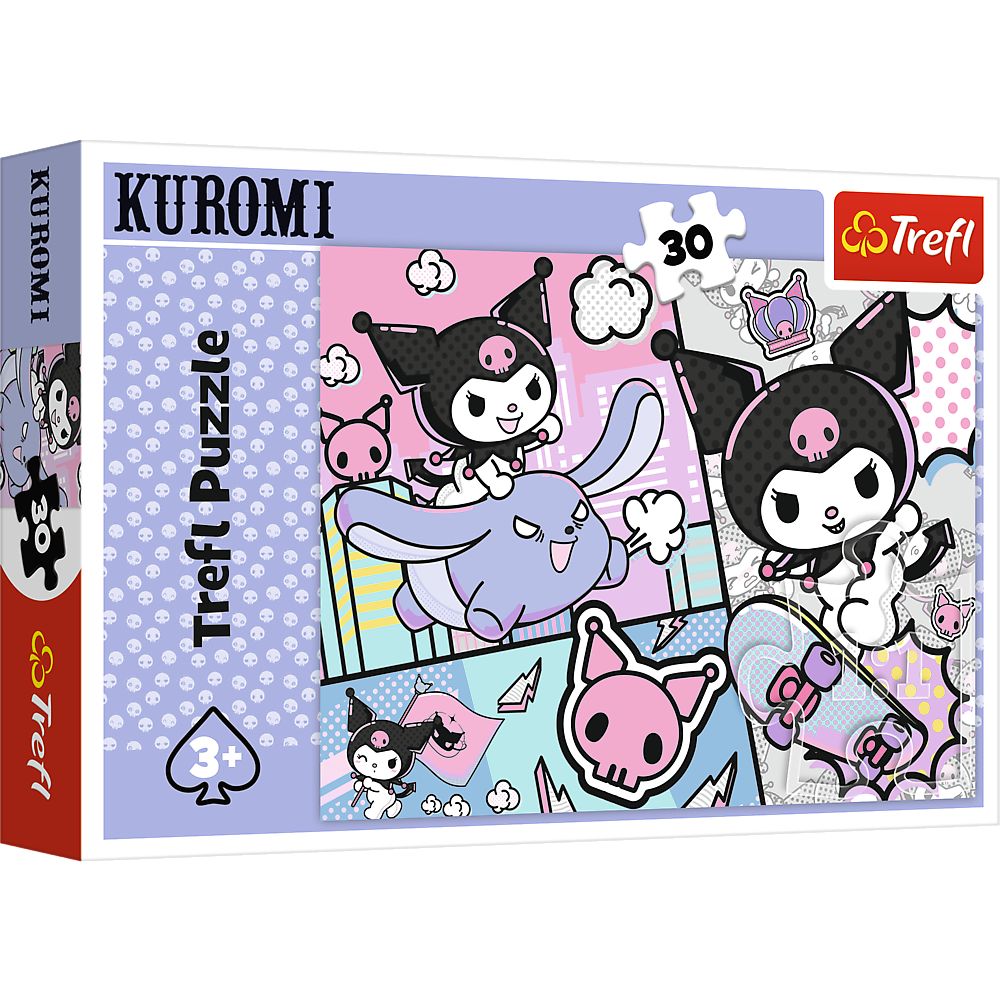 Puzzle Trefl Kuromi, 30 piese, multicolor, pentru copii 3+ ani