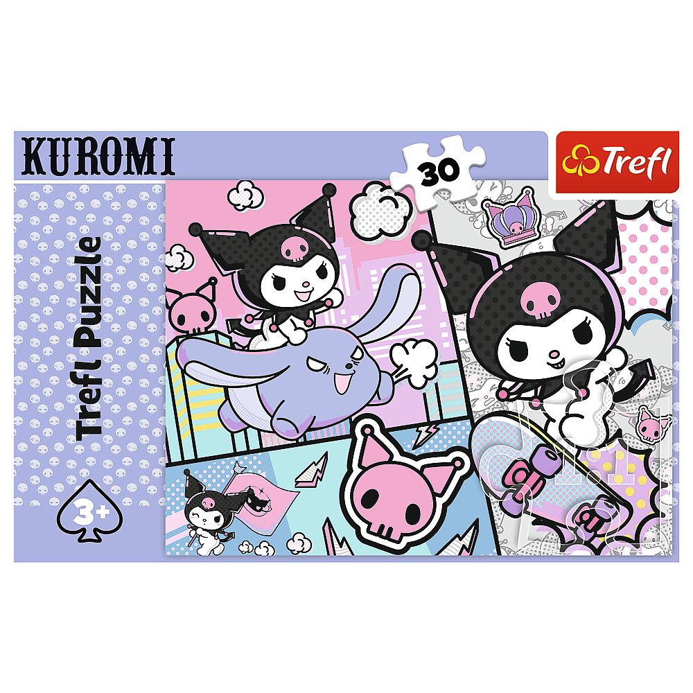 Puzzle Trefl Kuromi, 30 piese, multicolor, pentru copii 3+ ani