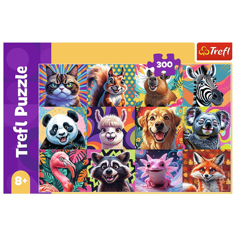 PUZZLE TREFL 300 PORTRETE AMUZANTE DE ANIMALE
