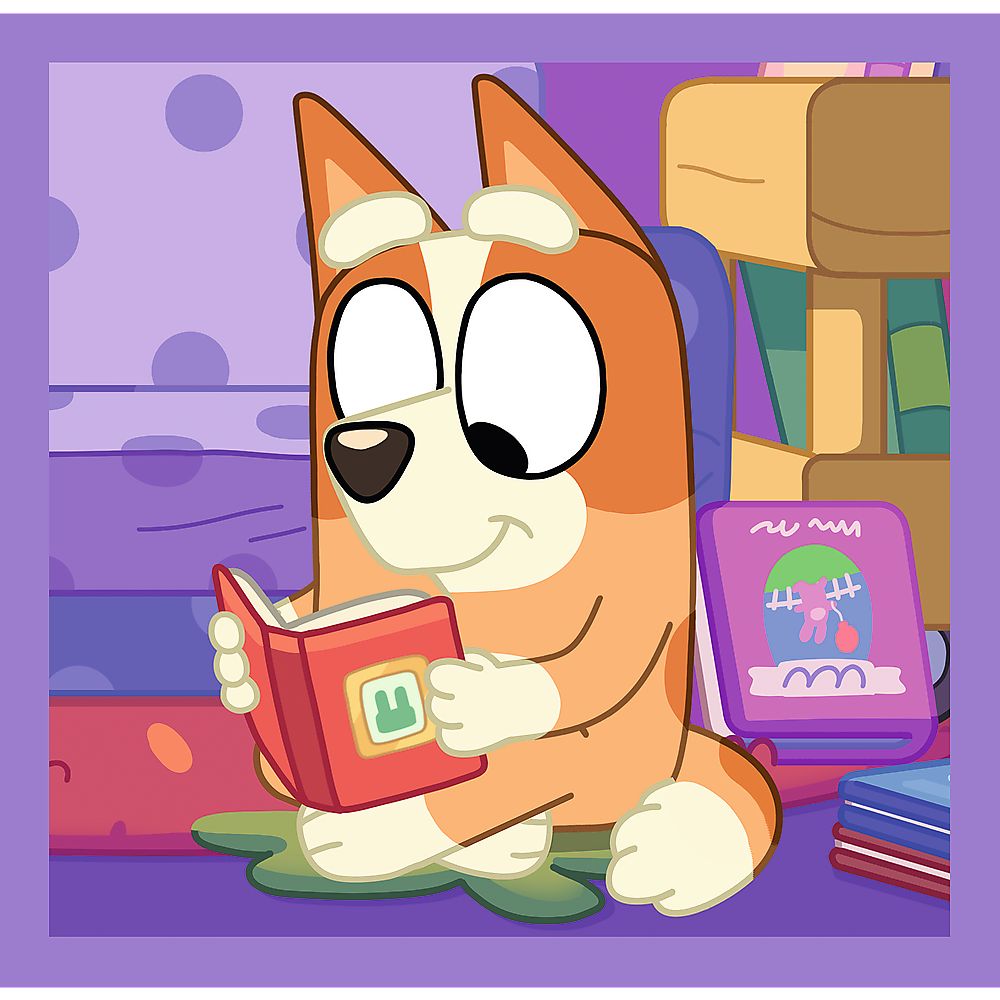 Puzzle copii Trefl 3 în 1 Bluey, Faceți cunoștință cu Bluey, 3+