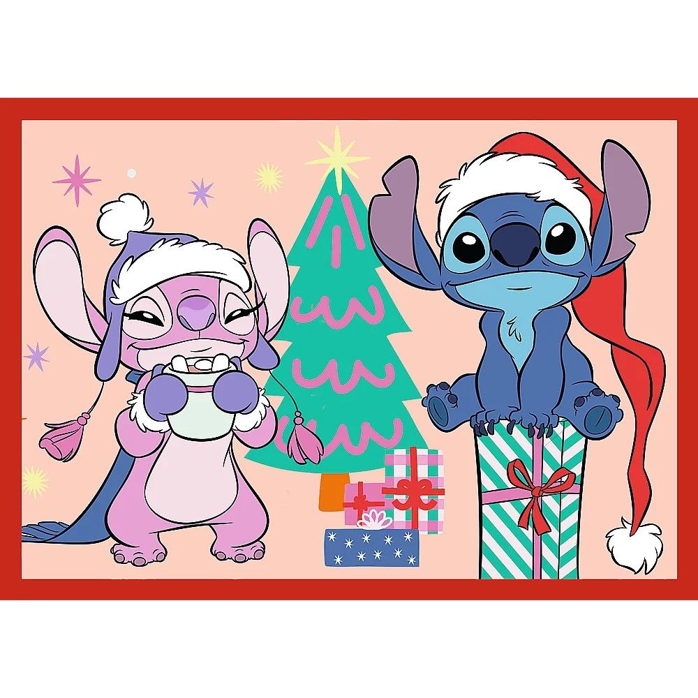 Puzzle 4 in 1 Trefl Disney Lilo si Stitch de Craciun pentru copii 4+