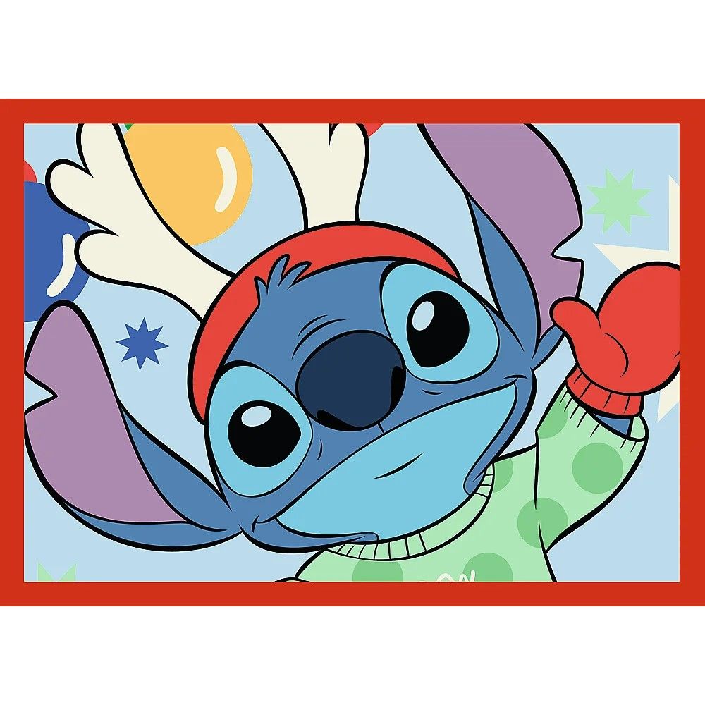 Puzzle 4 in 1 Trefl Disney Lilo si Stitch de Craciun pentru copii 4+