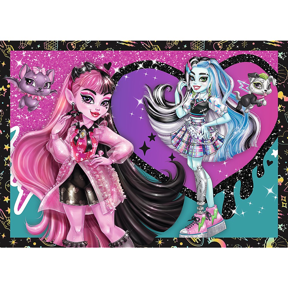 Puzzle Trefl 4 în 1 Monster High - O zi electrizantă, 4+ ani