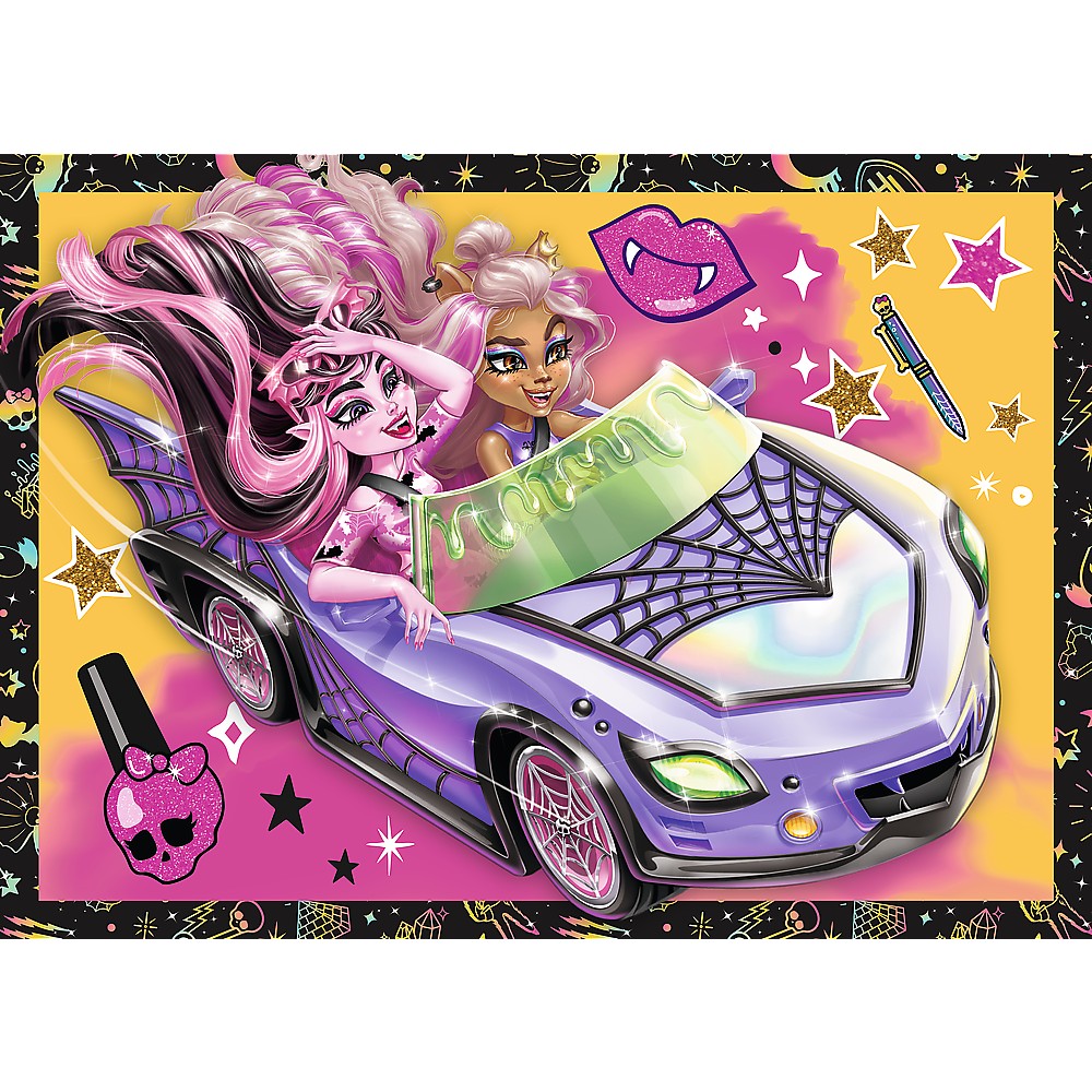 Puzzle Trefl 4 în 1 Monster High - O zi electrizantă, 4+ ani