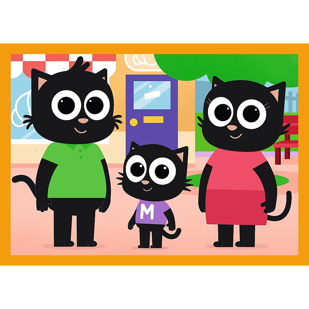 Puzzle Trefl 4 in 1 cu Milo si prietenii, 3+ ani, multicolor