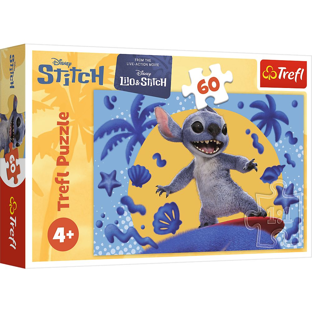 Puzzle Trefl 60 piese Disney Lilo & Stitch, O zi cu Stitch