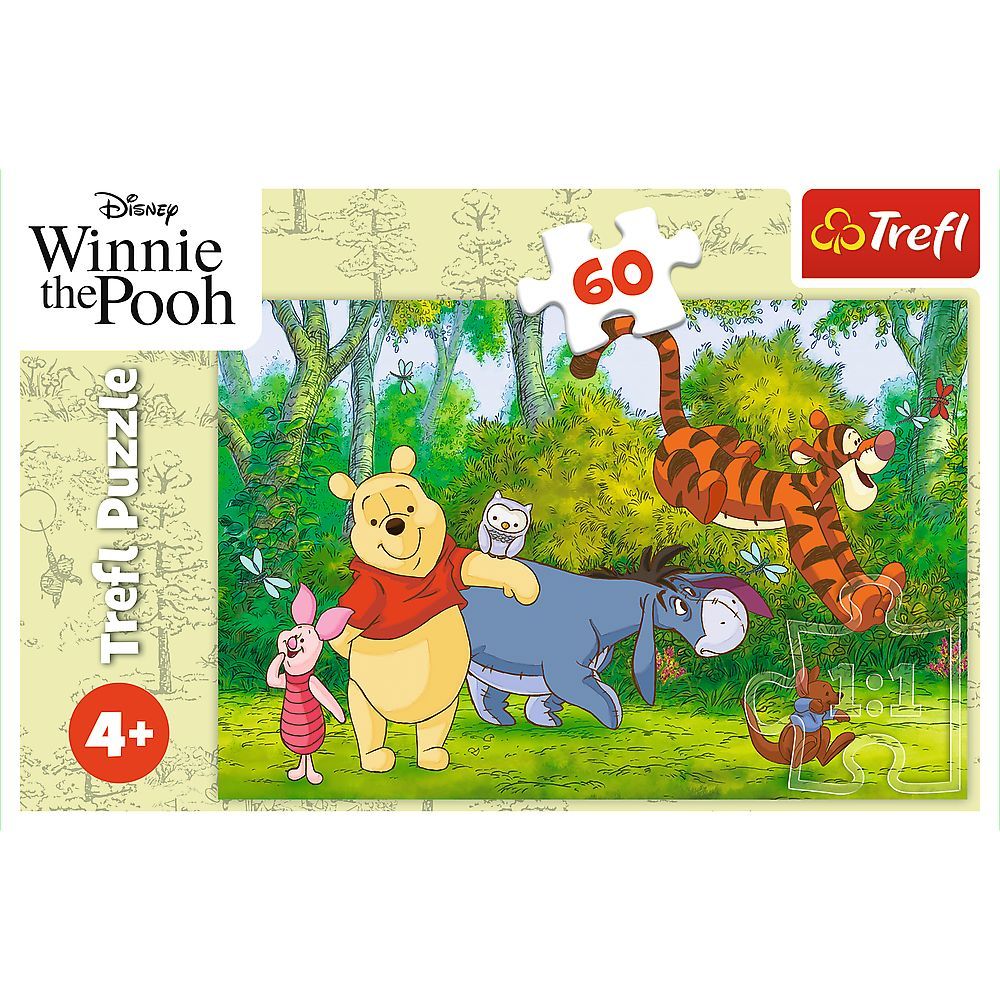 Puzzle Trefl 60 piese Disney Winnie the Pooh, Miere delicioasă